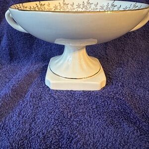 Empire Ware England Gold Chintz Compote Pedestal Bowl Pre-Owned